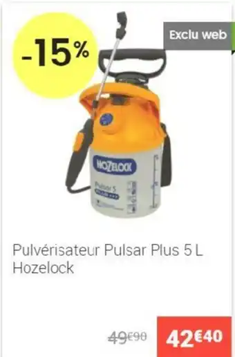 Gamm vert Pulvérisateur pulsar plus 5 L hozelock offre