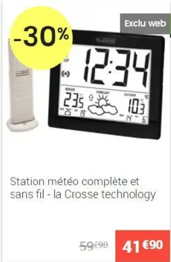 Gamm vert Station météo complète et sans fil offre