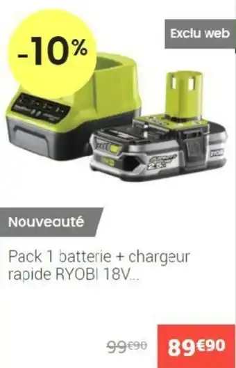 Gamm vert Pack 1 batterie + chargeur rapide offre
