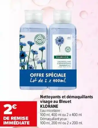 Nettoyants et démaquillants visage au bleuet