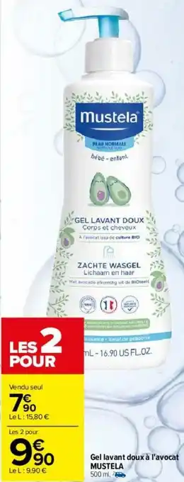 Carrefour Gel lavant doux à l'avocat MUSTELA offre
