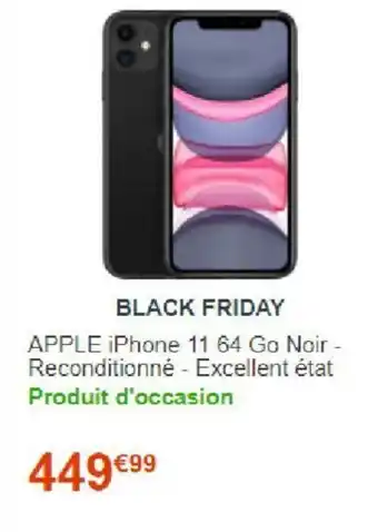 Apple iphone 11 64 go noir
