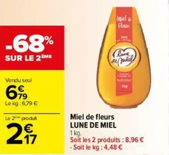 Carrefour Miel de fleurs LUNE DE MIEL offre
