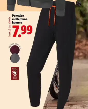 Lidl Pantalon molletonné homme offre