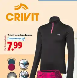 Lidl CRIVIT T-shirt technique femme offre