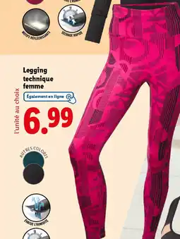 Lidl Legging technique femme offre