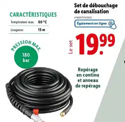 Lidl Set de débouchage de canalisation offre