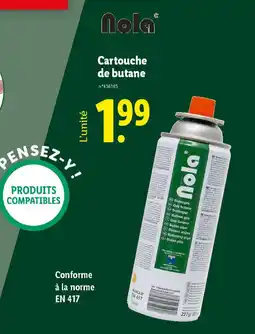 Lidl NOLA Cartouche de butane offre