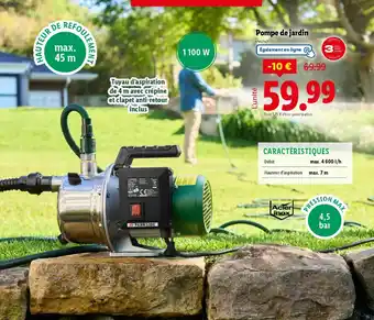 Lidl Pompe de jardin offre