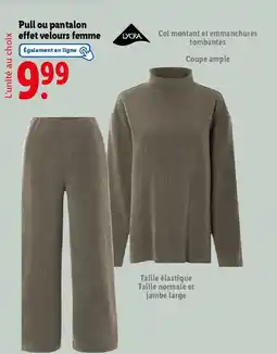 Lidl ESMARA Pull ou pantalon effet velours femme offre