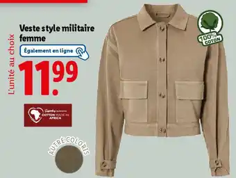 Lidl ESMARA Veste style militaire femme offre