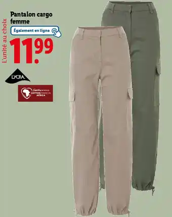 Lidl Pantalon cargo femme offre