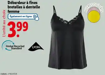 Lidl Débardeur à fines bretelles à dentelle femme offre