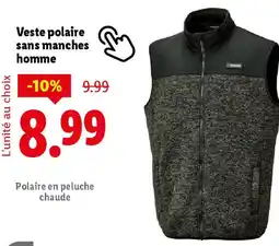 Lidl Veste polaire sans manches homme offre