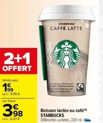 Boisson lactée au café STARBUCKS