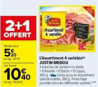 L'assortiment 4 variétés JUSTIN BRIDOU