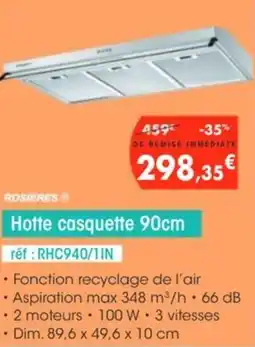 Pro&Cie ROSIERES Hotte casquette 90cm offre