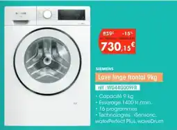 Pro&Cie SIEMENS Lave linge frontal offre