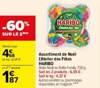 Carrefour Assortiment de noël l'atelier des fêtes HARIBO offre
