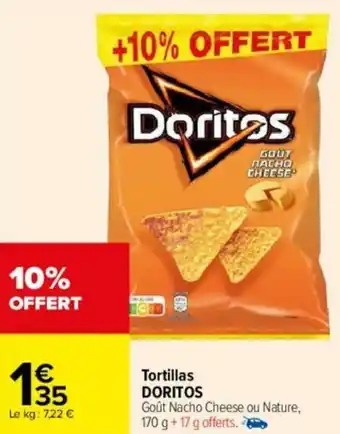 Carrefour Tortillas DORITOS offre
