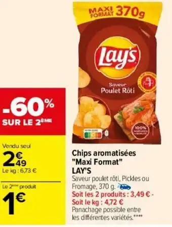 Carrefour Chips aromatisées "maxi format" LAY'S offre