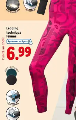 Lidl Crivit Legging technique femme offre