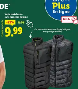 Lidl Veste matelassée sans manches homme offre