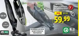 Lidl ION TECHNOLOGY 2 en 1 : aspirateur à main et aspirateur balai offre