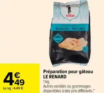 Carrefour Préparation pour gâteau LE RENARD offre