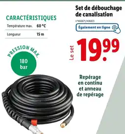 Lidl Parkside Set de débouchage de canalisation offre