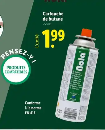 Lidl Nola Cartouche de butane offre