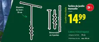 Lidl Parkside Tarière de jardin manuelle offre