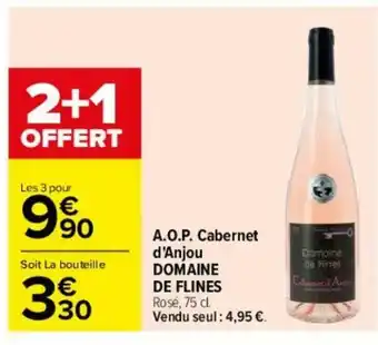 Carrefour A.O.P Cabernet d'Anjou Domaine de Flines offre