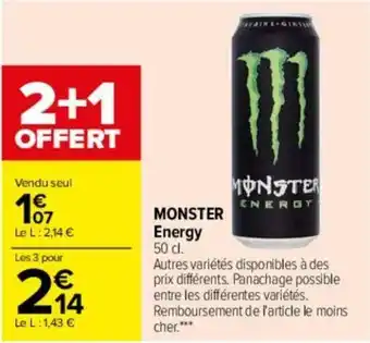 Carrefour Monster Energy offre
