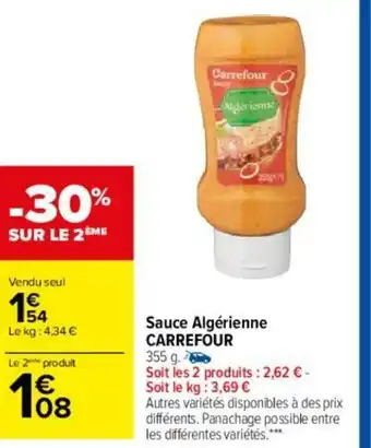 Carrefour Sauce Algérienne offre