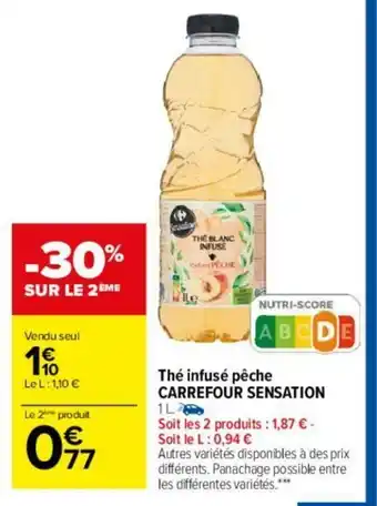 Thé infusé pêche