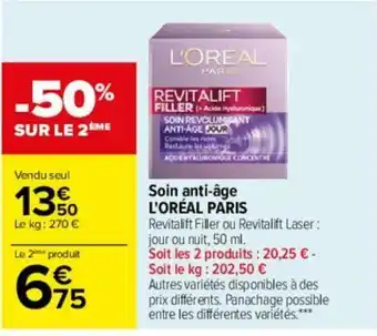 Carrefour Soin anti-âge L'Oréal Paris offre