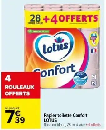 Papier toilette Confort Lotus