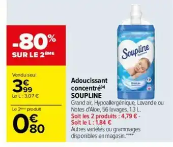 Carrefour Adoucissant concentre offre