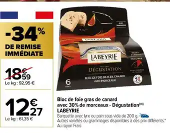 Carrefour Bloc de Foie Gras de Canard offre