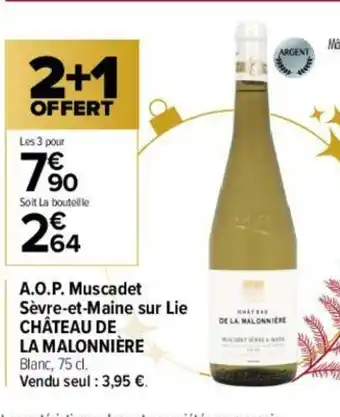 Carrefour A.O.P Muscadet Sèvre-et-Maine Sur Lie offre