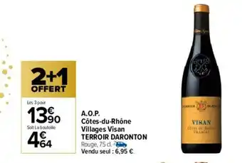 Carrefour A.O.P Côtes-du-Rhône Villages Visan offre