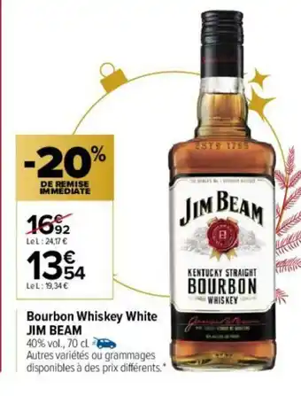 Carrefour Bourbon Whiskey White Jim Beam offre