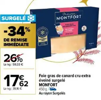 Carrefour Foie Gras de Canard Cru Extra offre