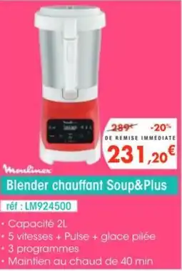 Pro&Cie MOULINEX Blender chauffant Soup&Plus offre