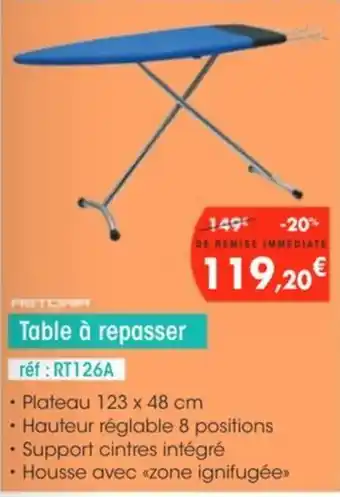 Pro&Cie Table à repasser offre