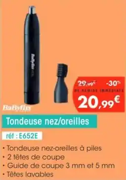 Pro&Cie BABYLISS Tondeuse nez/oreilles offre