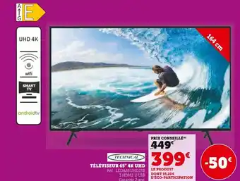 Super U TECHNICAL Téléviseur 65" 4k uhd offre