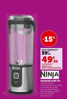 Super U NINJA Blender sans fil offre