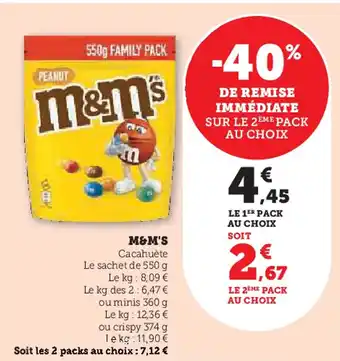 Super U M&M'S offre